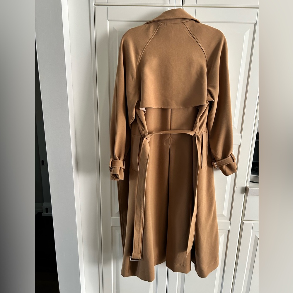 OAK + FORT Tan Trench Coat - Picture 2 of 5